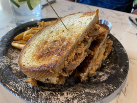 Chipotle chicken grilled cheese