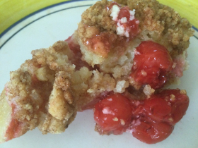 Cherry cheesecake bar