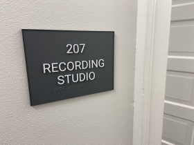 A recording studio at MSOE's Patricia E. Kern Conservatory of Music.