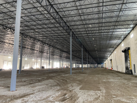 Interior of more than 330,000-square-foot Milwaukee Air Cargo Center