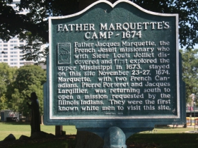 Marquette's camp marker