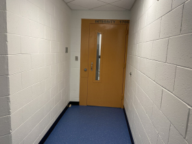 Doorway between housing pods in the Milwaukee County Center for Youth