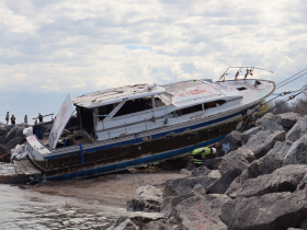 County and All City Towing remove Deep Thought aka S.S. Minnow