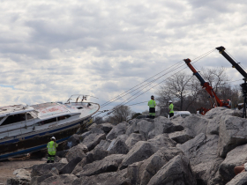County and All City Towing remove Deep Thought aka S.S. Minnow
