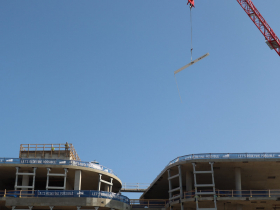 Ceremonial final beam for Nature & Culture Museum of Wisconsin