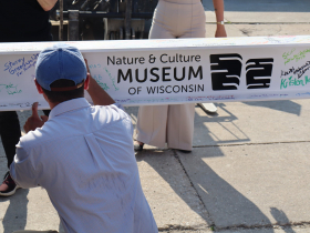 Final beam for the Nature & Culture Museum of Wisconsin