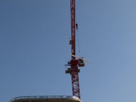 Ceremonial final beam for Nature & Culture Museum of Wisconsin