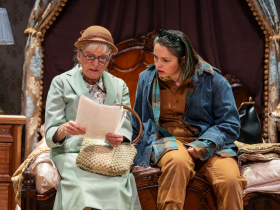 Milwaukee Repertory Theater presents Mrs. Christie April 14 – May 10, 2026. Pictured L to R: Dale Hodges and Zoë Sophia Garcia