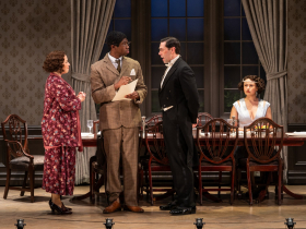 Milwaukee Repertory Theater presents Mrs. Christie April 14 – May 10, 2026. Pictured L to R: Alex Keiper, Blake Hamilton Currie