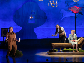 Milwaukee Repertory Theater presents Mrs. Christie April 14 – May 10, 2026. Pictured L to R: Zoë Sophia Garcia, Amira Danan, Dale Hodges