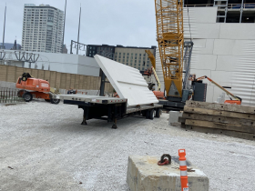Concrete panel for the Nature & Culture Museum of Wisconsin