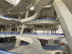 Interior of Nature & Culture Museum of Wisconsin during construction
