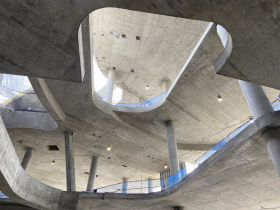 Interior construction of Nature & Culture Museum of Wisconsin from third floor