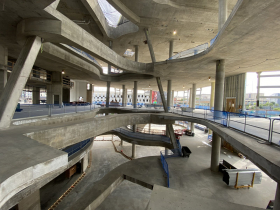 Interior of Nature & Culture Museum of Wisconsin during construction