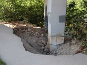 Flood damage to Menomonee Line of Oak Leaf Trail