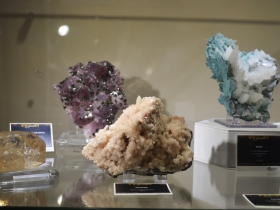 Crystal formations on display at Chrysalis