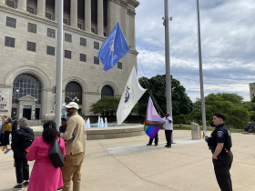Intersex Progress Pride flag raising