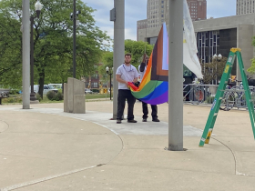 Intersex Progress Pride flag raising