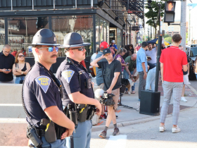 Indiana State Police at RNC security checkpoint