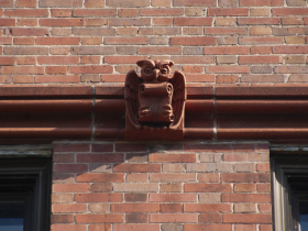 The original Milwaukee Downer College built Sabin Hall with decorative symbols of education, including this owl by the American Terra Cotta & Ceramic Co., in 1927.  Today this is the University of Wisconsin-Milwaukee.
