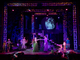 Center: Stephanie Staszak (Titania) and Frankie Breit (Oberon), and cast in Skylight Music Theatre’s production of A ROCKIN’ Midsummer Night’s Dream running April 10 through 26, 2026