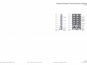Townhouse section and elevation
