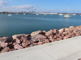 North jetty of South Shore Park Beach