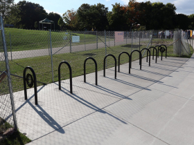 Bike parking at South Shore Park Beach