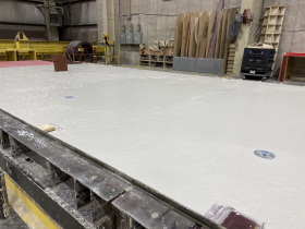 Recently poured concrete panel