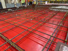 Rebar frame for concrete panel