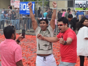 The of the tomato fight
