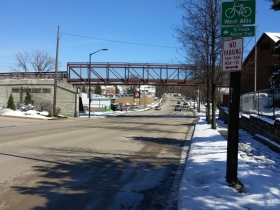 The south end of Hawley Road begins at the Hank Aaron State Trail and S. 60th Street