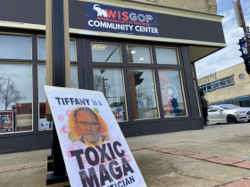 Tom Tiffany protest.