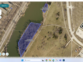 Aerial map of tree removal site