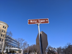 Water Tower Road sign at N. Terrace Avenue