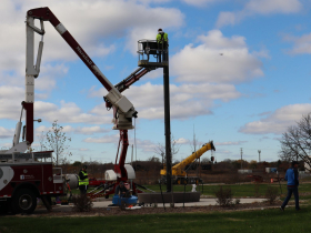 Watermarker being installed in Melvina Park