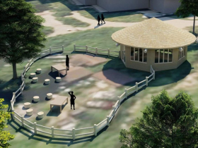 Rendering of outdoor classroom at Wehr Nature Center