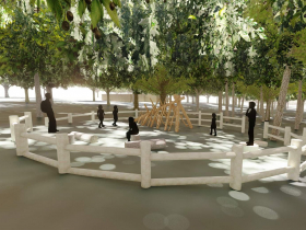 Rendering of nature play area at Wehr Nature Center