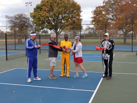 Ribbon Cutting for West Milwaukee Park Pickleball Courts.