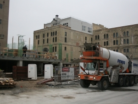 Construction of the Pabst Business Center.
