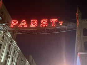 Pabst Sign With LED Test Letter