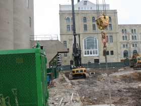 Construction has started on the Pabst Business Center.