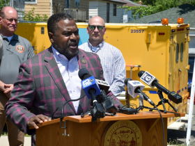 DCD Commissioner Lafayette Crumpat Adopt-a-Neighborhood Press Conference