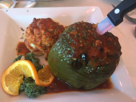 Stuffed green pepper