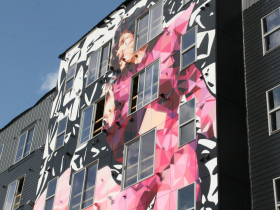 Selena Mural on Taxco Apartments