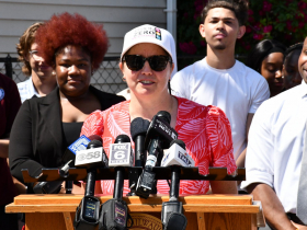 Jessica Wineberg at Vision Zero Action Plan Signing