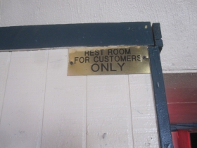 Rest room for customers only