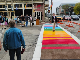 Rainbow crosswalk