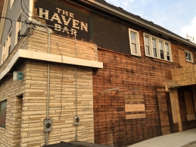 Old sign for The Haven Bar Old sign for The Haven Bar