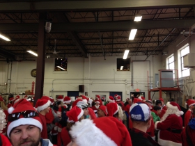 Santas for as far as you can see.